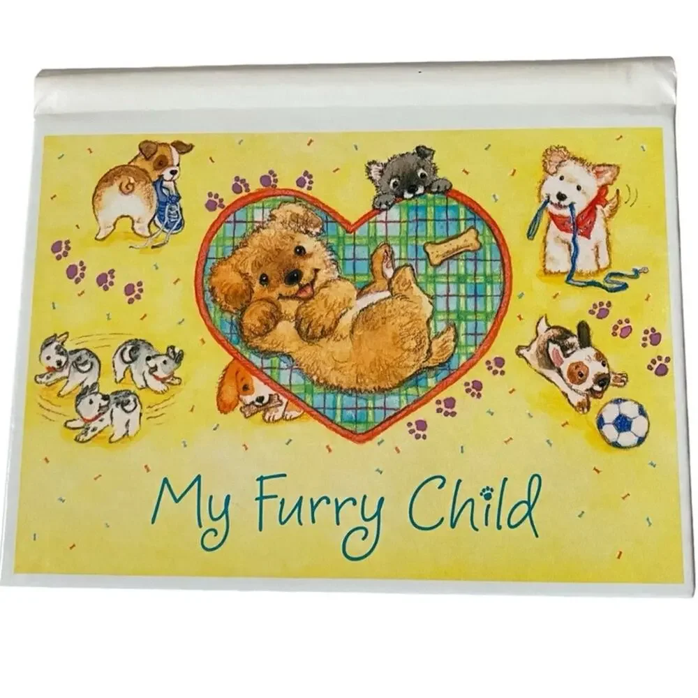 Hallmark My Furry Child Pet Photo Album Dog Puppy Spiral Holds 24 Photos NWOT